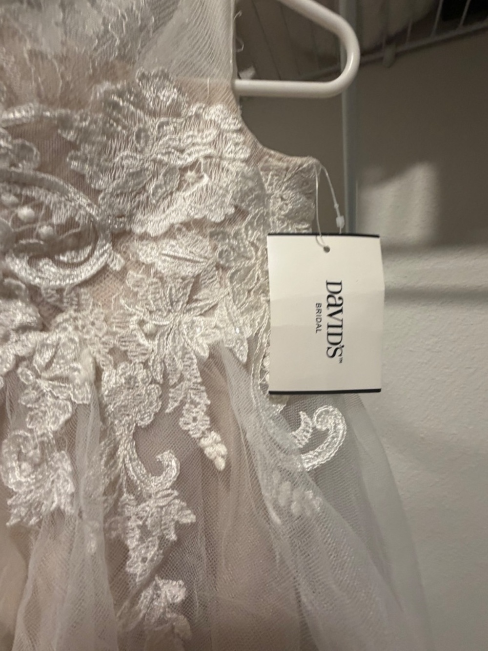👰‍♀️ David’s Bridal Wedding Gown + Matching Flower Girl Dress & Veil 👰‍♀️ - Picture 9 of 10